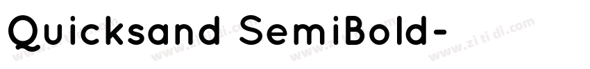 Quicksand SemiBold字体转换